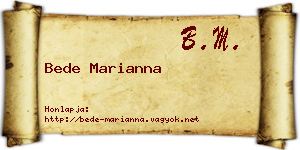 Bede Marianna névjegykártya